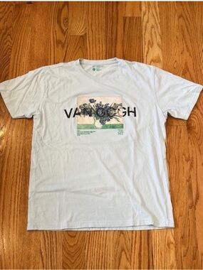 Like New Metropolitan Museum of Art Vangogh Short Sleeve Tee- Blue, Size Large